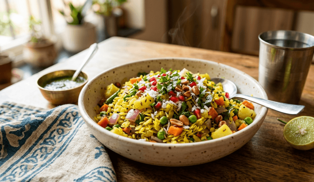 1. Classic Vegetable Poha Recipe