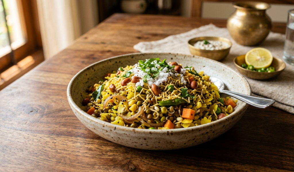 Sprouts Poha Recipe