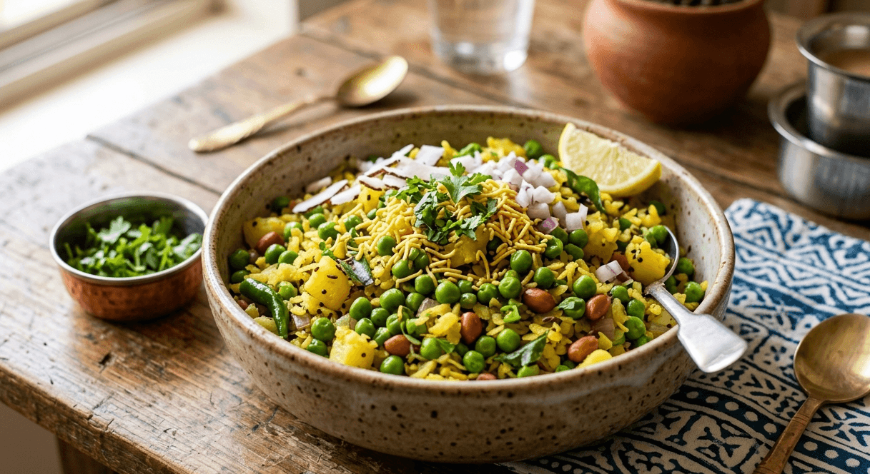  Green Peas Poha 