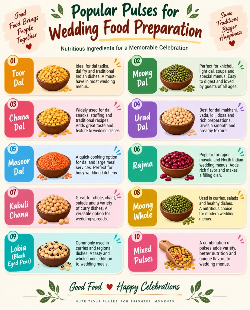 Popular Pulses for Wedding Food Preparation